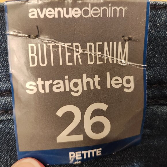 Avenue Denim Butter Denim Straight Leg Jeans, Size 26 Petite, New With Tags - Picture 9 of 9